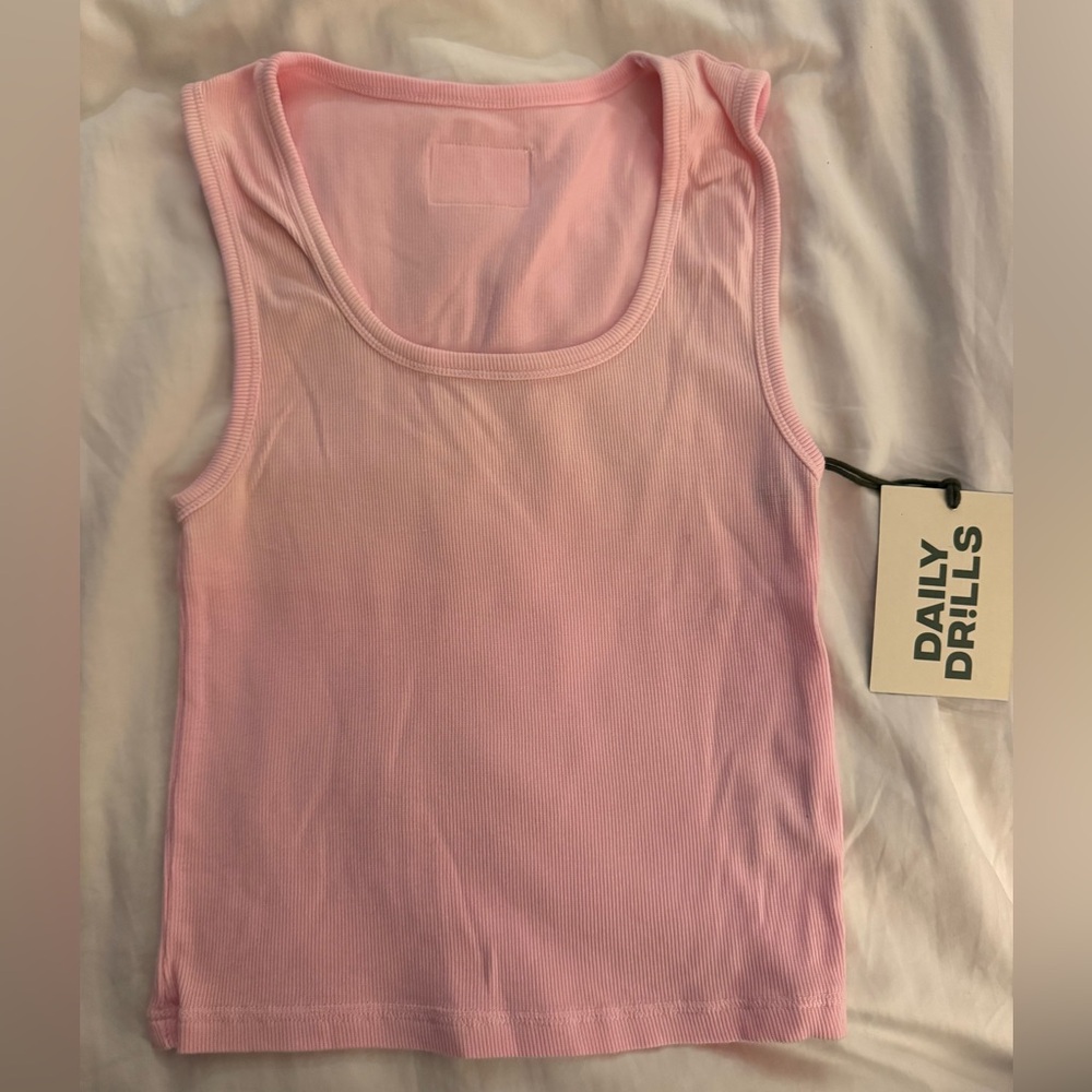 DAILY DRILLS BABY PINK TANK
